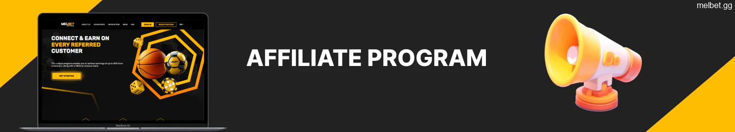 Affiliate program of the Melbet website