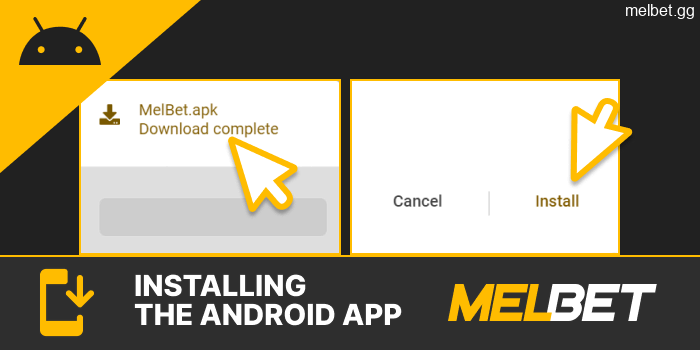 Process of installing Melbet app on Android