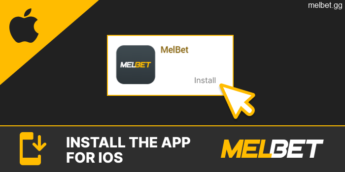 Installation steps for the Melbet app to iOS devices