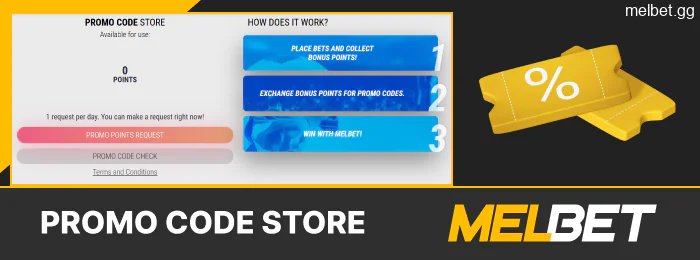 Melbet store for promo codes