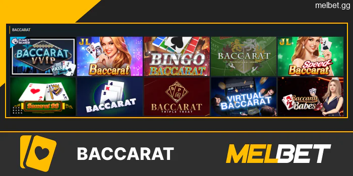 Baccarat games at Melbet Online Casino