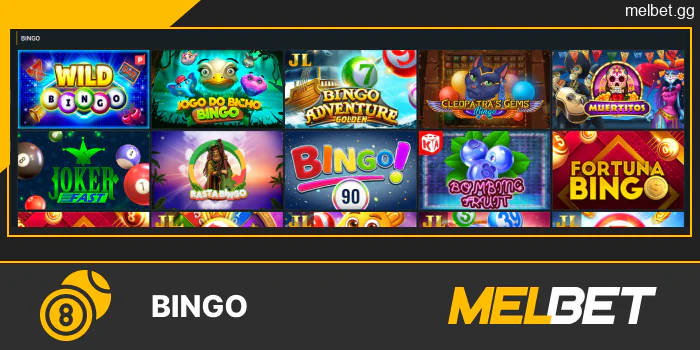 Bingo games at the Melbet website