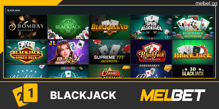 Blackjack games at Melbet Casino