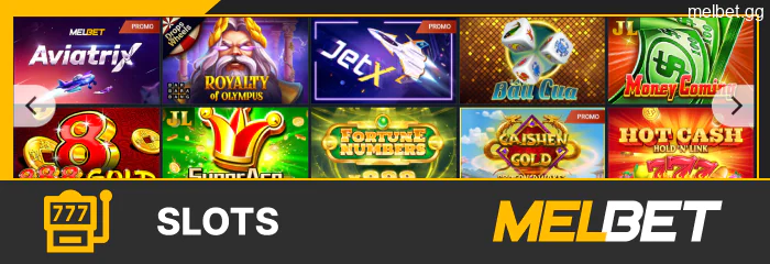 Slots games at Melbet Casino