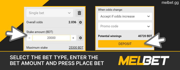 Add information to Melbet betting list