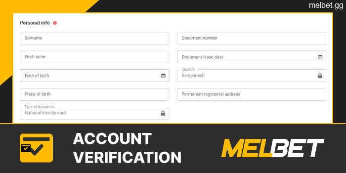 Melbet account verification process