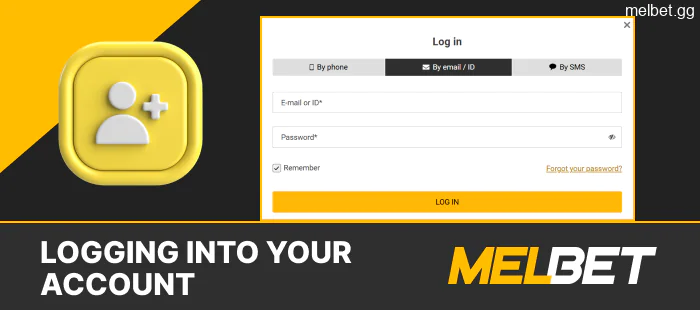 How to log in to your account on the Melbet website