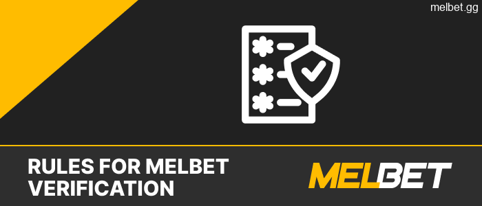 Rules for verification on the Melbet website