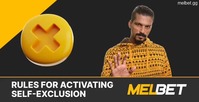 Activate self-exclusion on the Melbet website